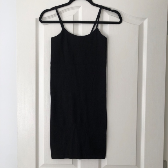 Workhall Studio black ribbed tank-top dress - Picture 2 of 2
